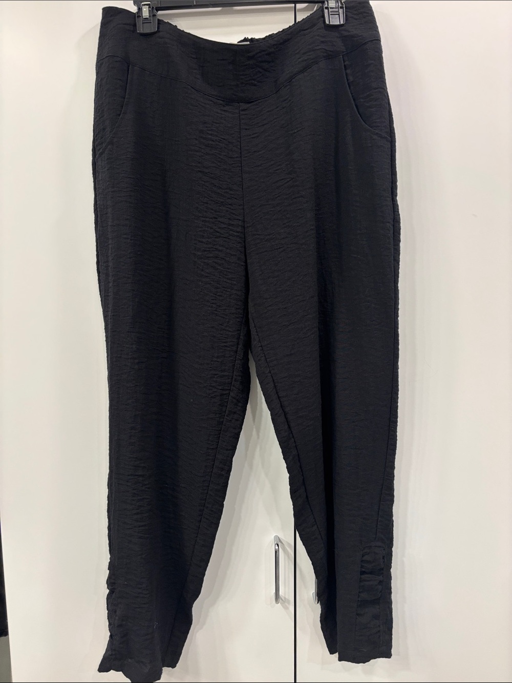 Habitat Black Textured Pull-On Trousers